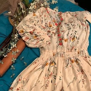 Sundance floral creme tunic/ dress good condition